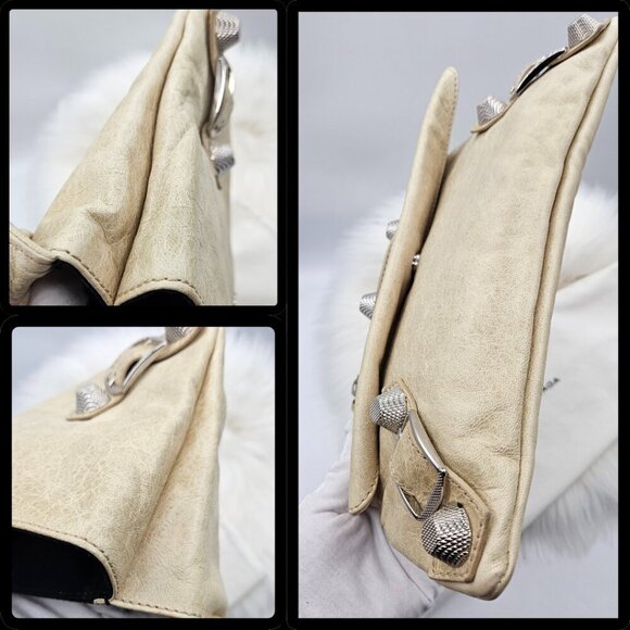 Balenciaga  Neutral Beige Leather Clutch - Picture 14 of 17